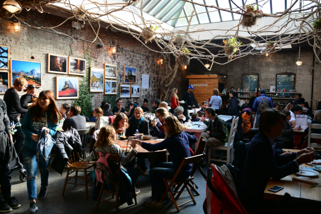 Druk eettentje in New York city