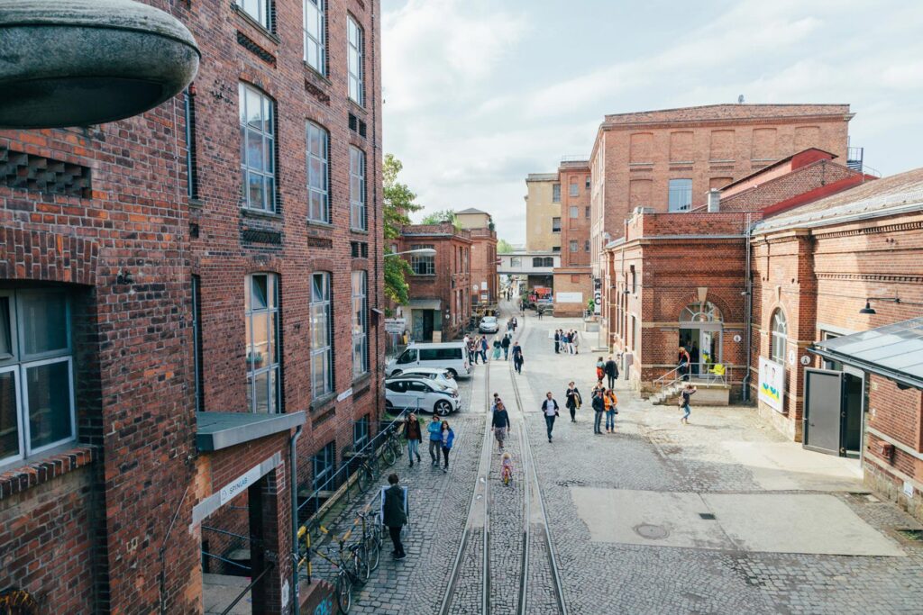 De oude katoenspinnerij is nu een culturele hotspot in Leipzig