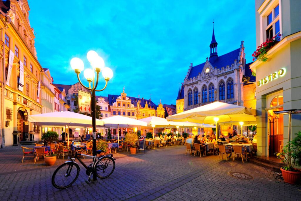Het middeleeuwse centrum van Erfurt