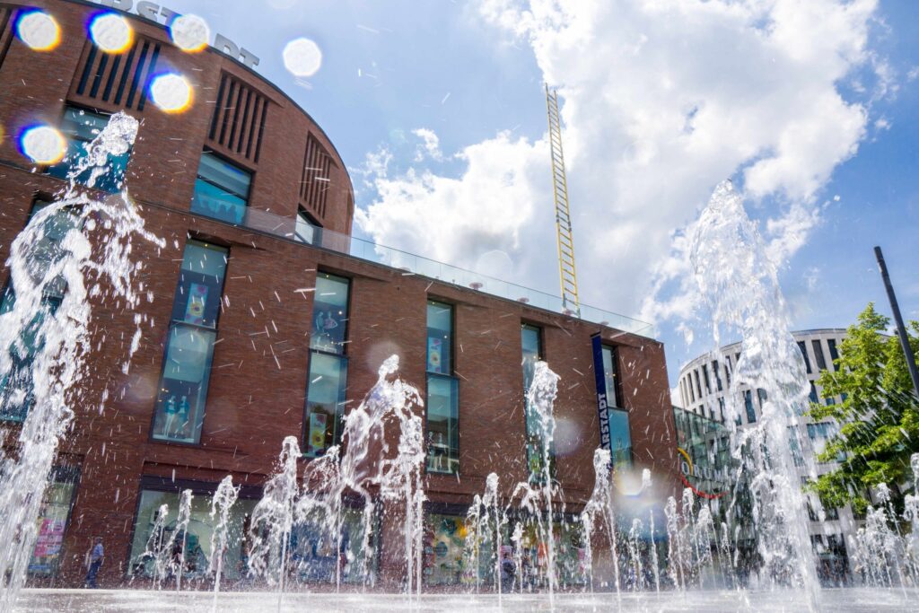 Fonteinen voor winkelcentrum Forum Duisburg
